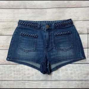 HOUSE OF HARLOW | braided high rise shorts 26